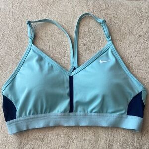 Medium pale blue Nike sports bra